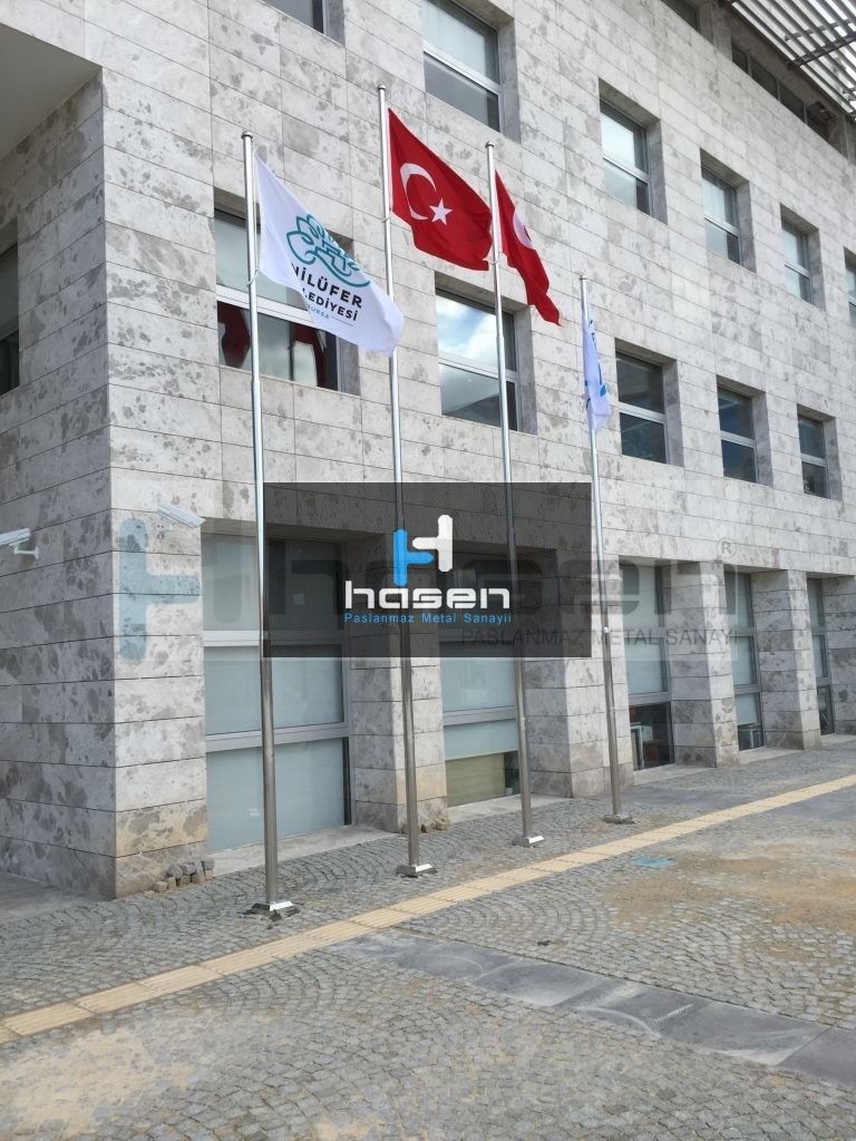 Bursa Nilüfer Belediyesi - Paslanmaz Bayrak Direği