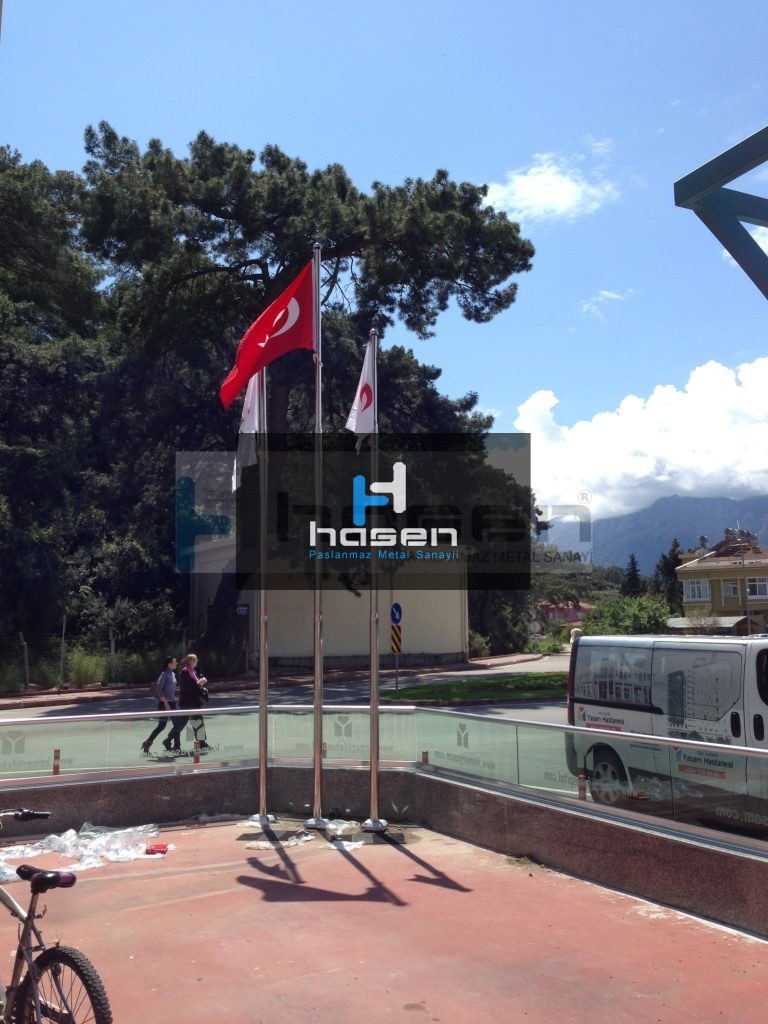 Yaşam Hastanesi - Antalya - Paslanmaz Bayrak Direği